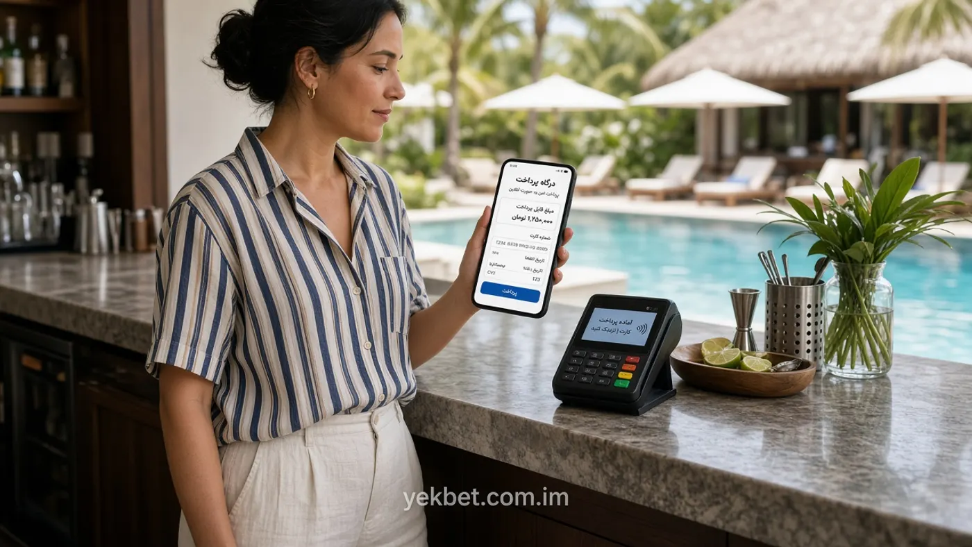 کنار استخر، تأیید درگاه روی گوشی