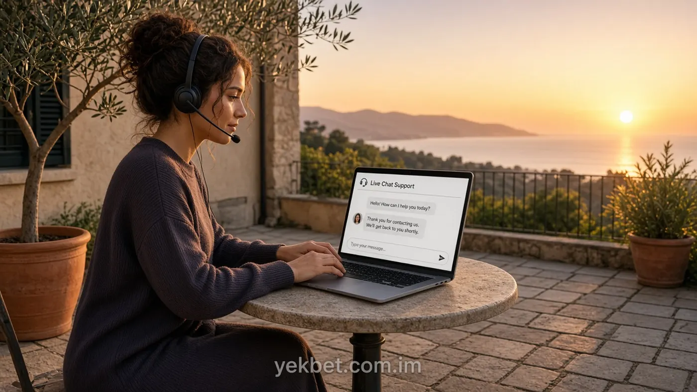 گفتگوی پشتیبانی روی تراس